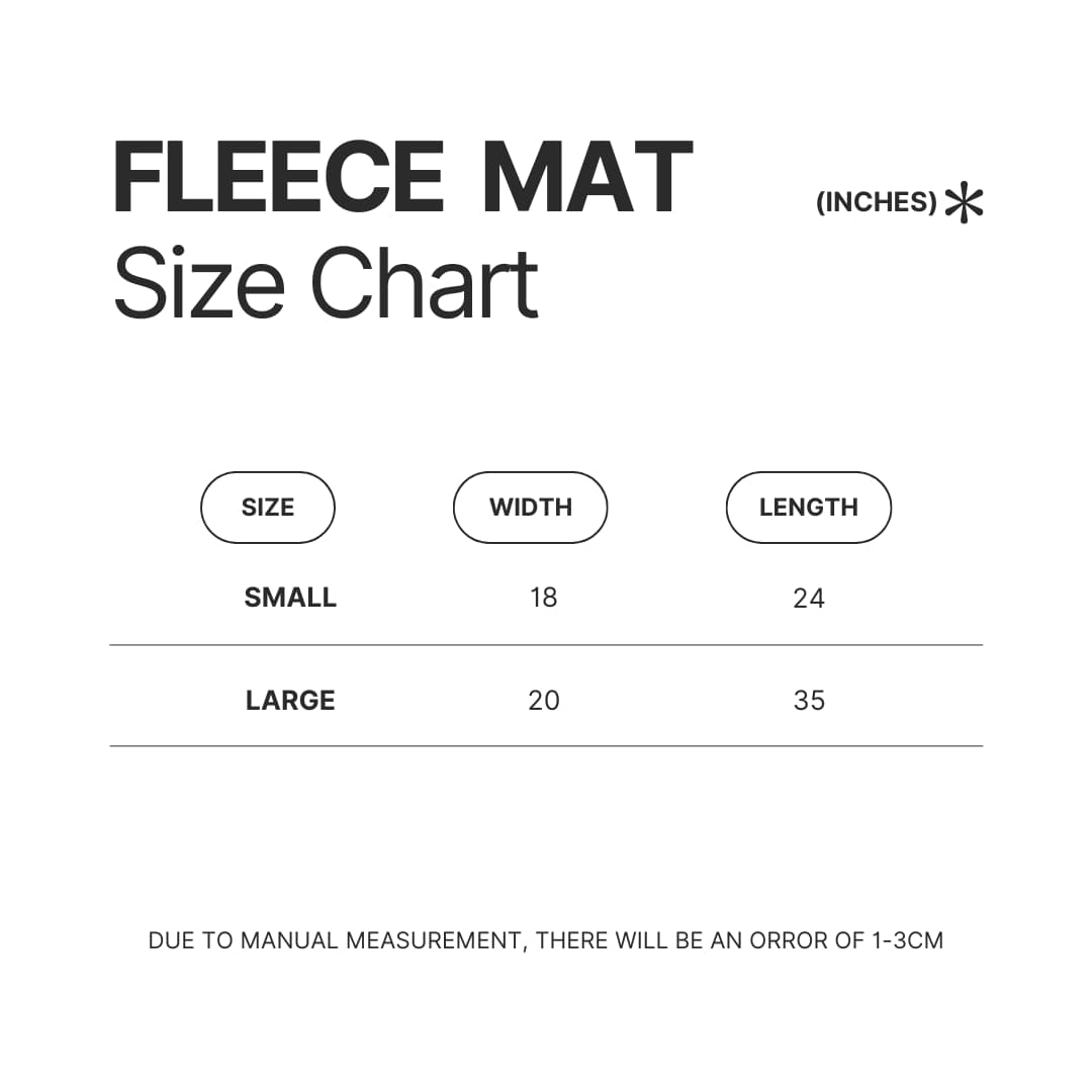 Fleece Mat Size Chart - Elden Ring AU Store