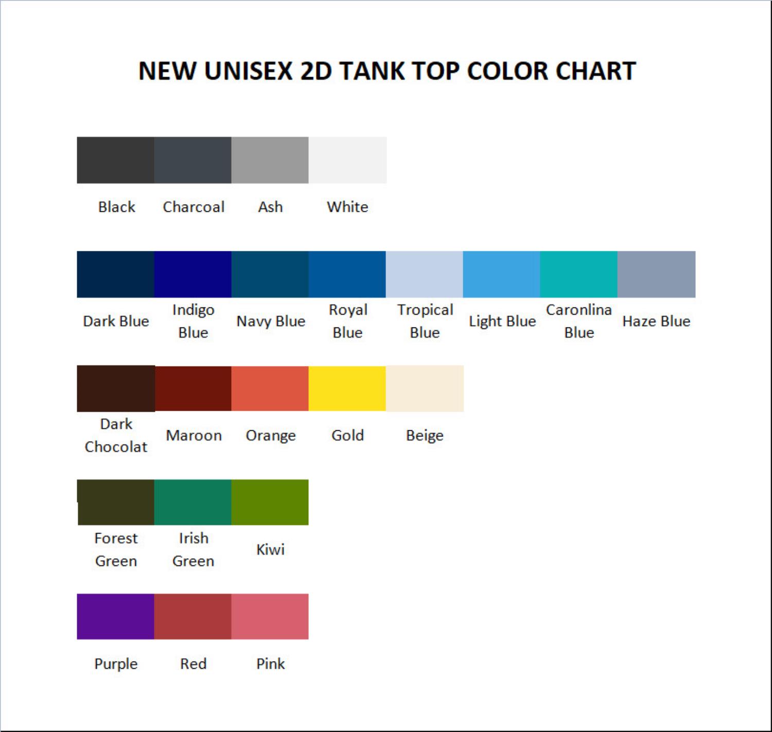 tank top color chart - Elden Ring AU Store