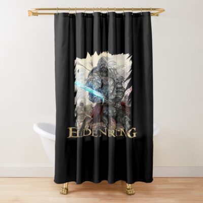 Elden Ring   The Tarnished Glowing Sword Shower Curtain