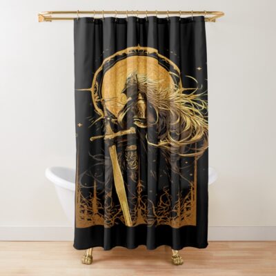 Malenia Ring Dark Fantasy Game Shower Curtain